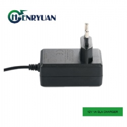European plug CE EMC LVD GS approved 12V lead-acid battery charger 14.6V 1A charger adapter